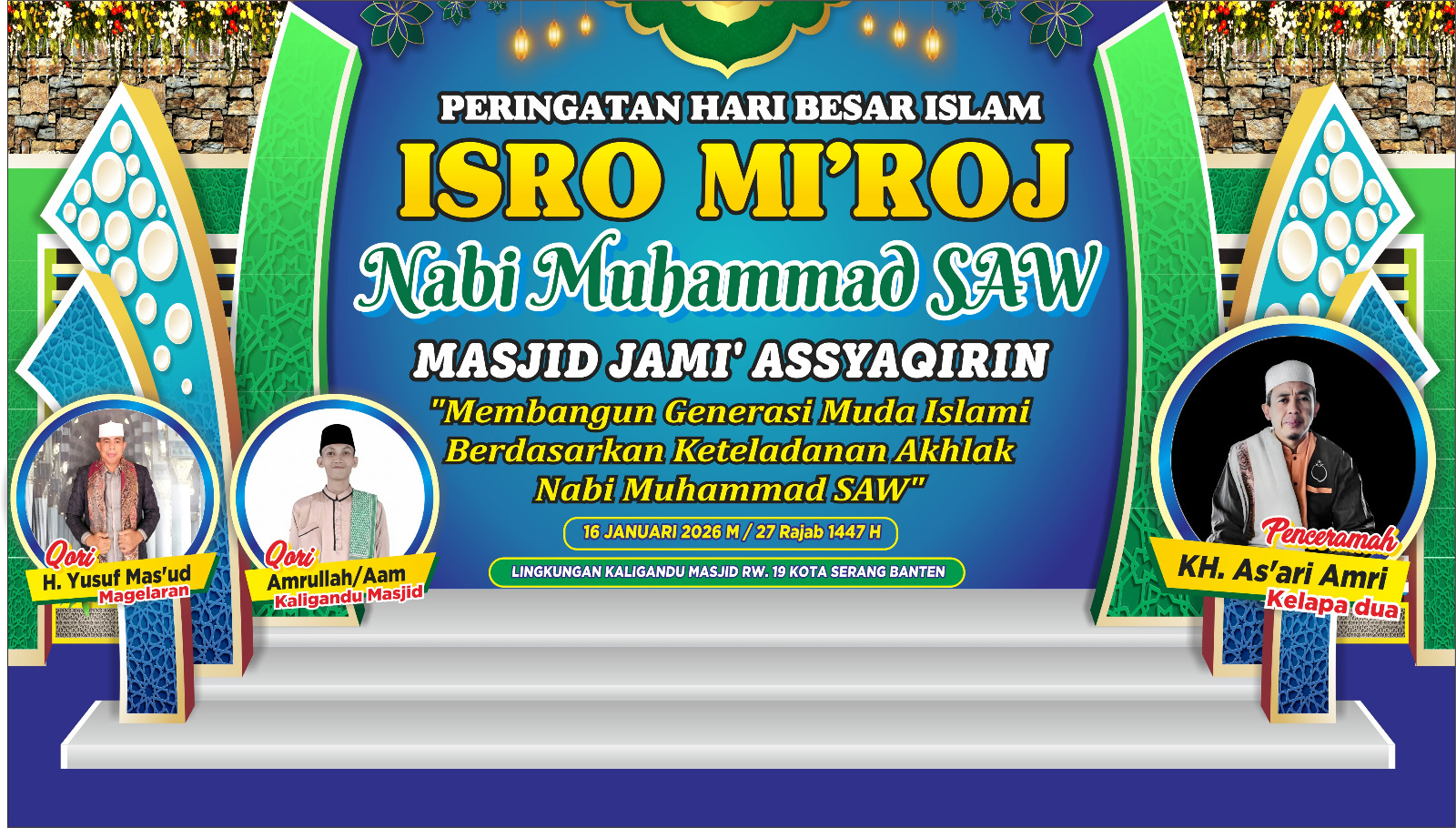 Masjid Jami Assyaqirin Lingkungan Kaligandu Gelar Peringatan Isra Mi’raj