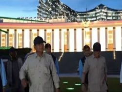 Presiden Prabowo Mendarat di Istana Garuda IKN dengan Helikopter
