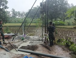 Kodim 0602/Serang Bangun Sumur Bor Majelis Taklim At-Taubah di Desa Sukamenak