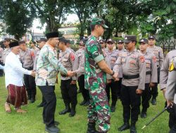 Dandim 0602/Serang Hadiri Apel Gelar Pasukan Operasi Ketupat Maung di Mapolres Serang Kota