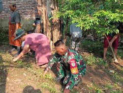 Babinsa Koramil 0602-15/Baros Bersama Warga Siapkan Lokasi Pembangunan Sumur Bor Bantuan Kasad 