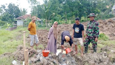 Dukung Ekonomi Desa, KDMP Binong Gelar Peletakan Batu Pertama