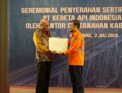 KAI Daop 5 Purwokerto Kembali Perkuat Legalitas Aset melalui Sertifikat Elektronik dari BPN Cilacap