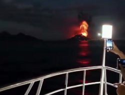 Erupsi Gunung Anak Krakatau Status Siaga, KSOP Banten Larang Kapal Dekati Radius 5 Km