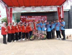 Ribuan Warga dari 14 Desa Padati Jalan, Kecamaran Cinangka Adakan Gerak Jalan Santai