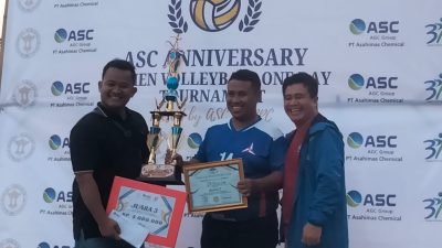 Rayakan HUT Ke-37, PT Asahimas Chemical dan IPPC Gelar Turnamen Volly Ball Women One Day