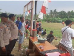 Sambut HUT RI Ke-81. Polsek Rangkasbitung Amankan Turnamen Piala Kades Pabuaran 