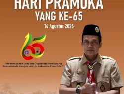 Kepala SMKN 1 Leuwidamar Mengucapkan Selamat Menperingati Hari Pramuka Ke-65 (14 Agustus 2026)