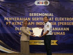 KAI Daop 5 Purwokerto Perkuat Legalitas Aset melalui Penerimaan Sertifikat Elektronik dari BPN Banyumas
